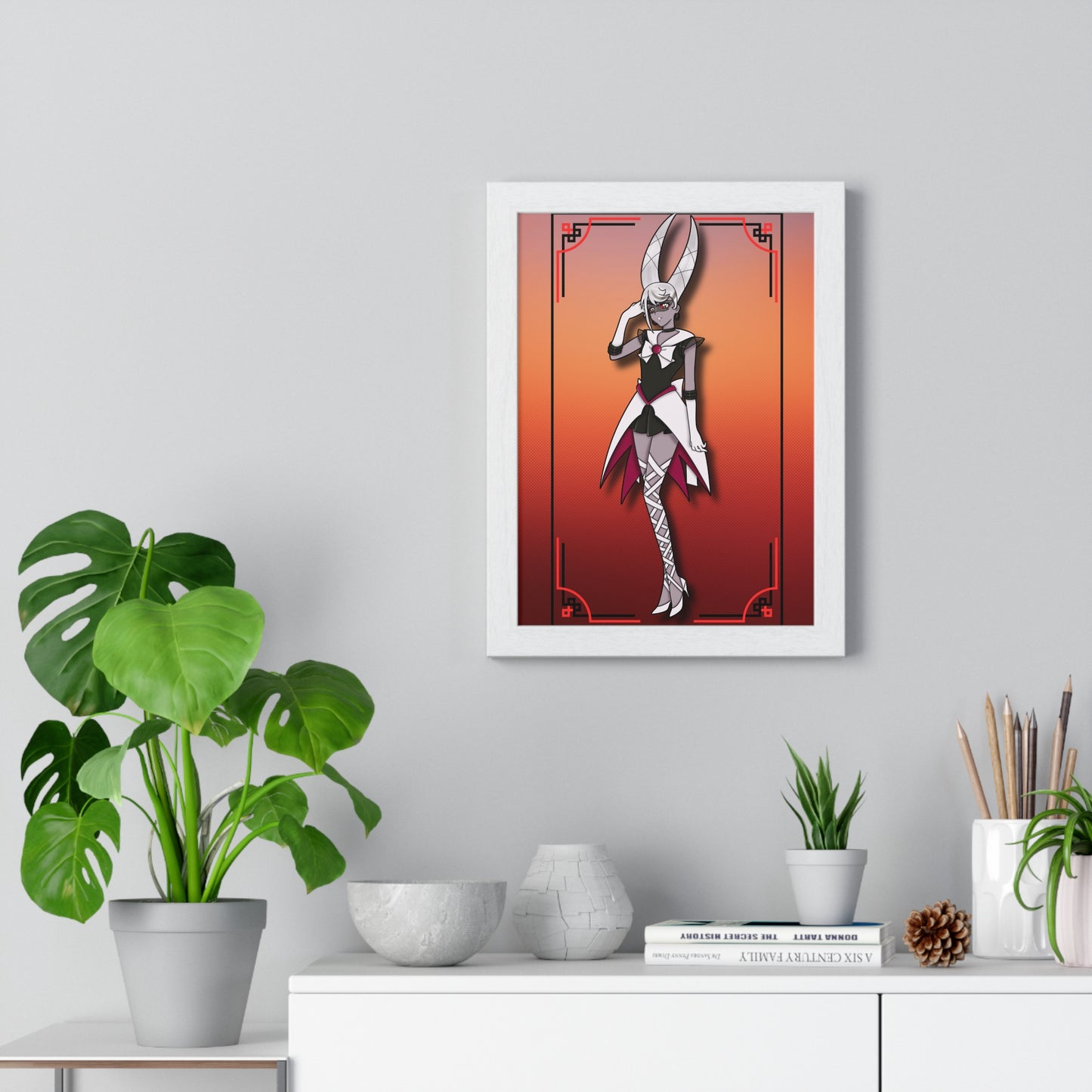 Space Warrior Carmilla Vertical Framed Poster