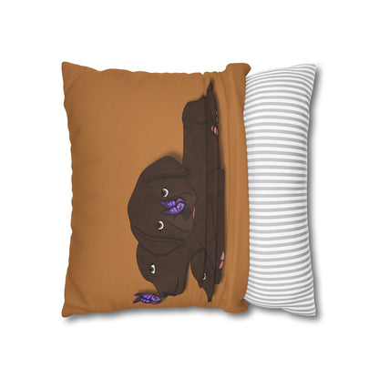 Cerberus Puppy Spun Polyester Square Pillowcase