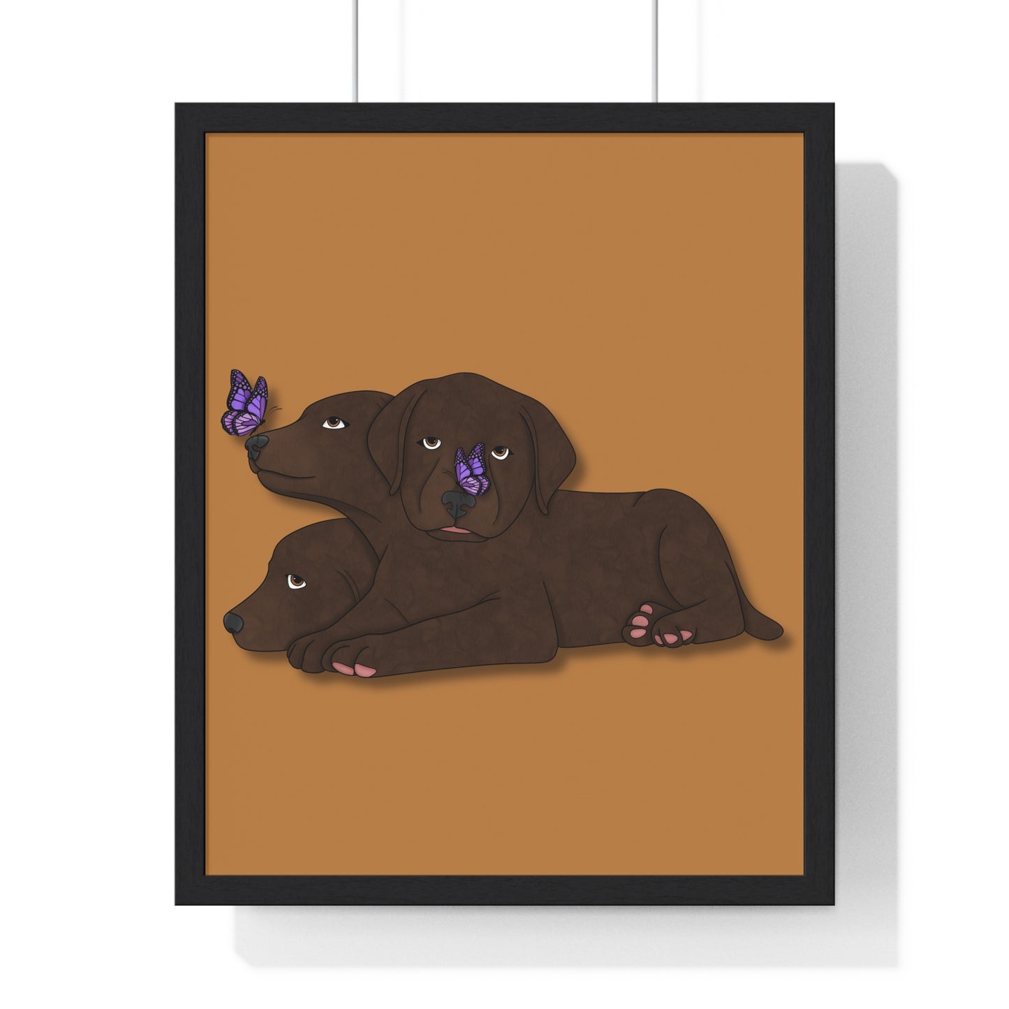 Cerberus Puppy Vertical Framed Poster