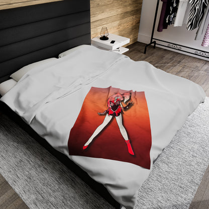 Space Warrior Cherri Bomb Velveteen Plush Blanket