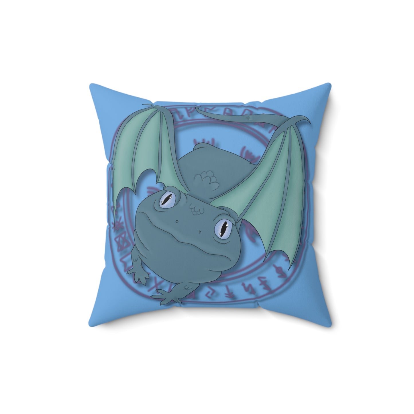 Baby Dragon Spun Polyester Square Pillow