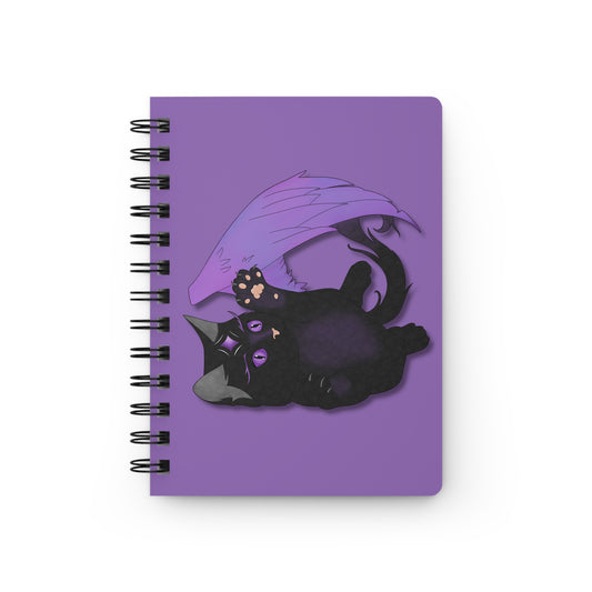 Winged Kitten Spiral Bound Journal