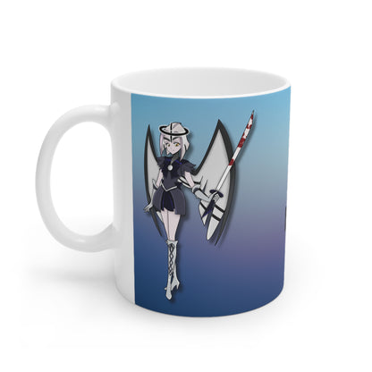 Space Warrior Lute White Ceramic Mug, 11oz and 15oz