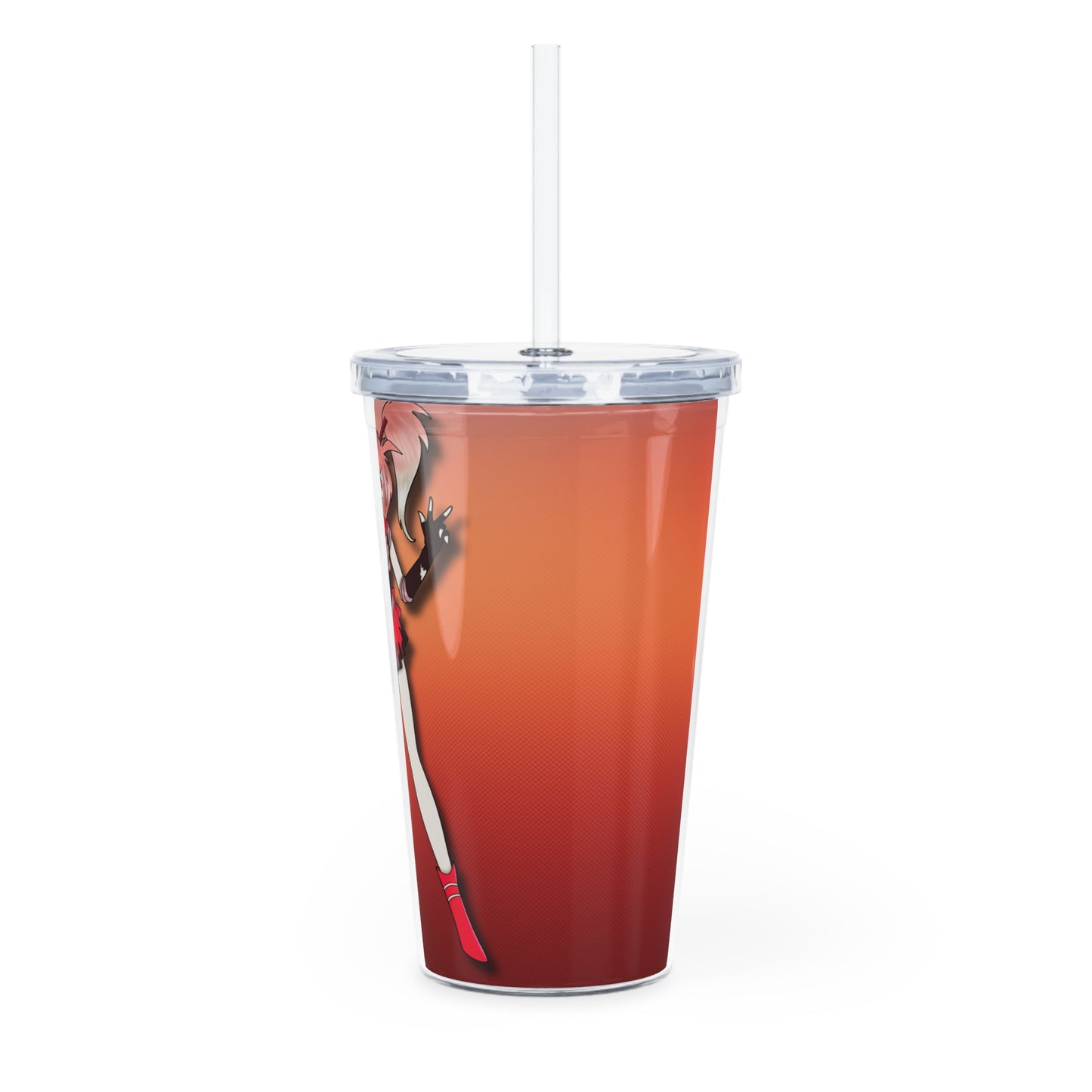 Space Warrior Cherri Bomb Plastic Tumbler with Straw