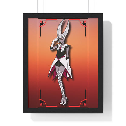 Space Warrior Carmilla Vertical Framed Poster