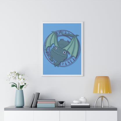 Baby Dragon Vertical Framed Poster