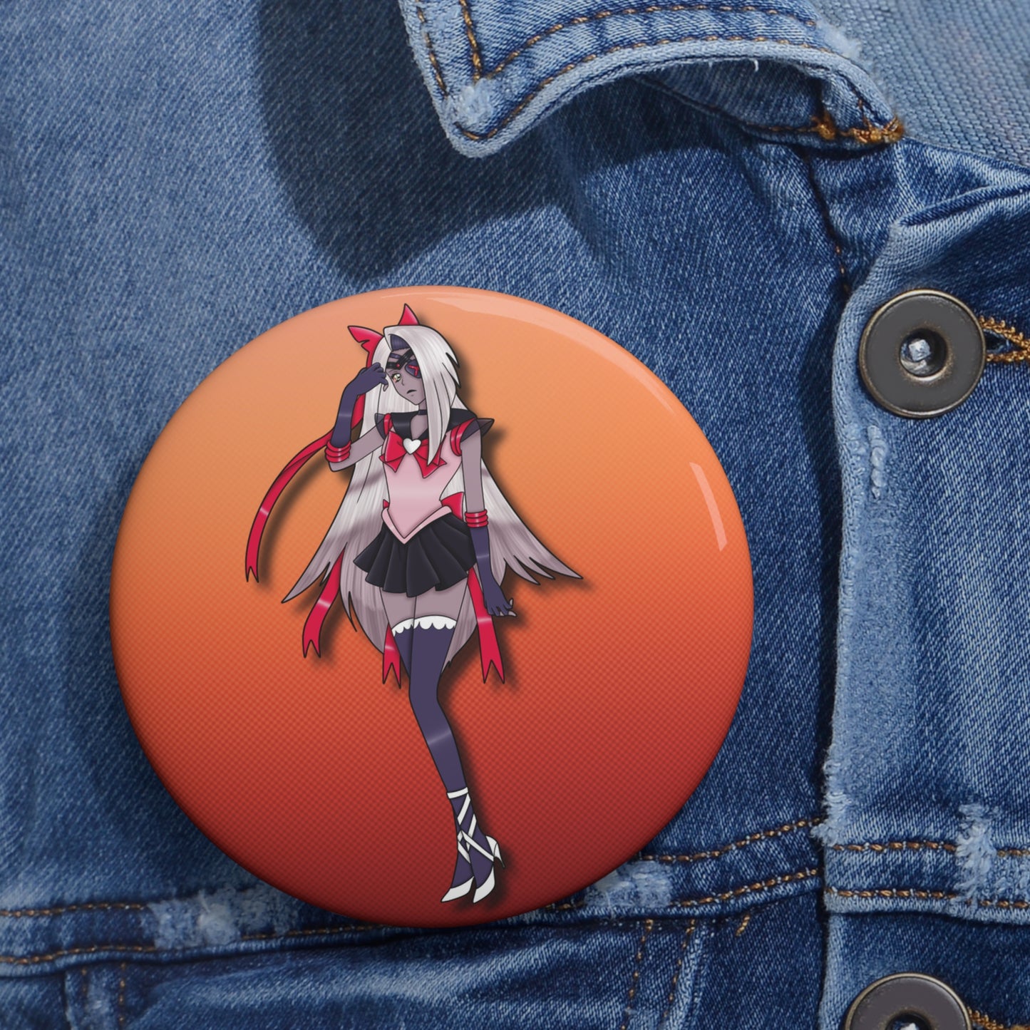 Space Warrior Vaggie Pin Button