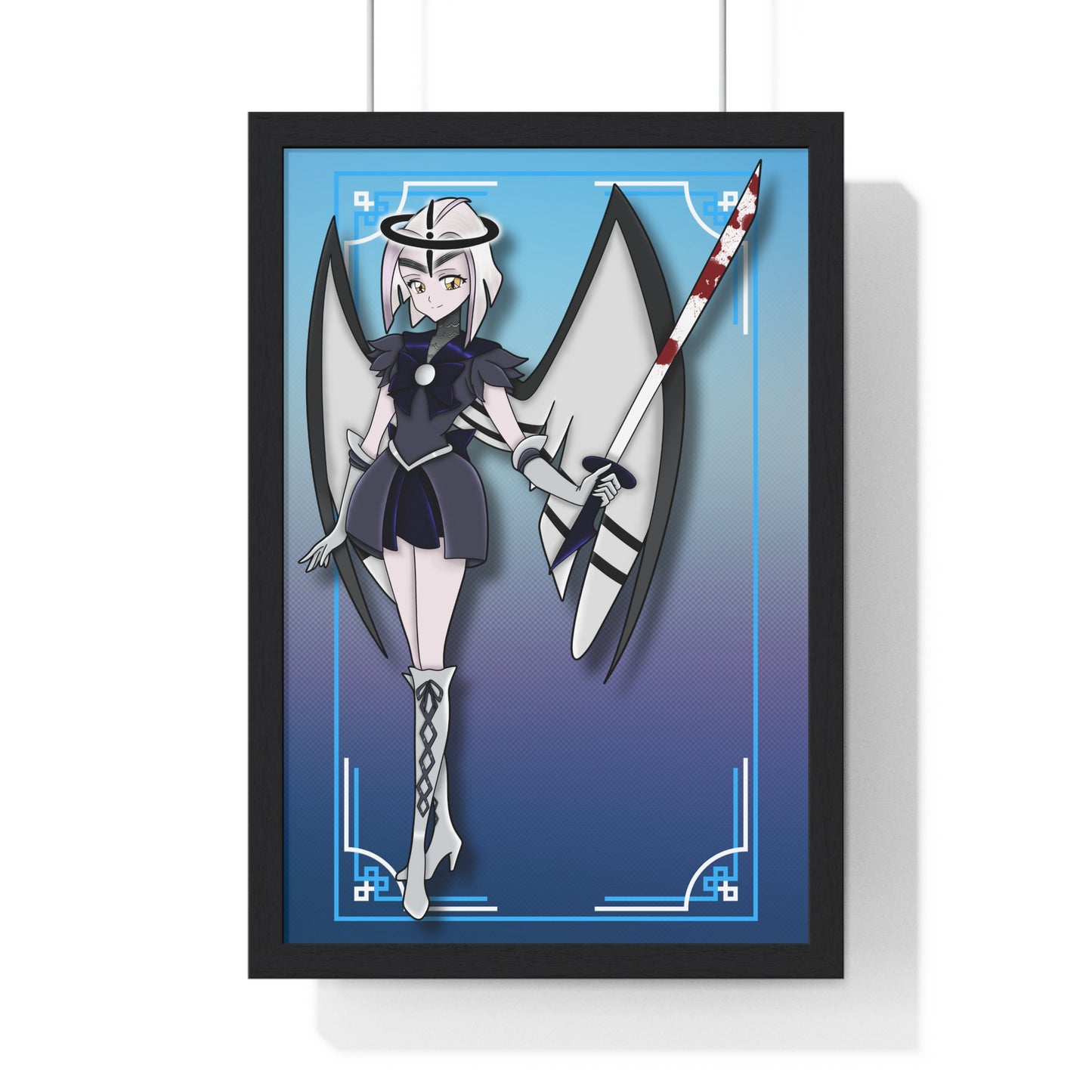 Space Warrior Lute Vertical Framed Poster