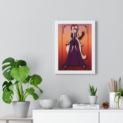 Space Warrior Lilith Vertical Framed Poster