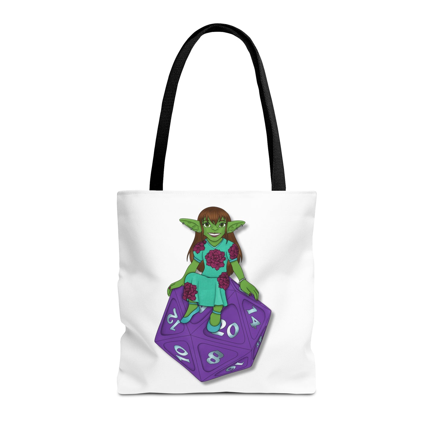 Goblin on a d20 Tote Bag