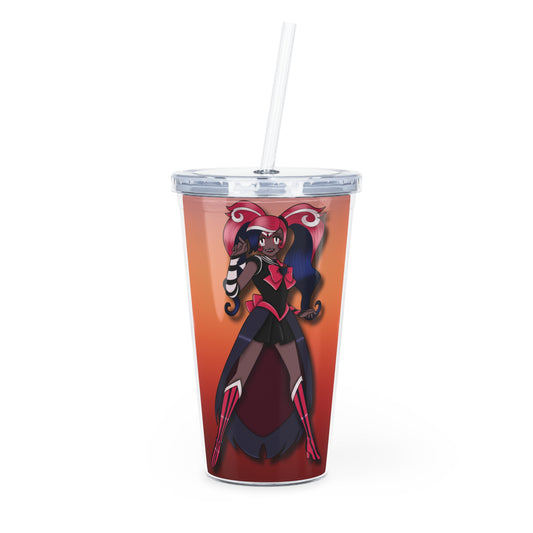 Space Warrior Velvette Plastic Tumbler with Straw