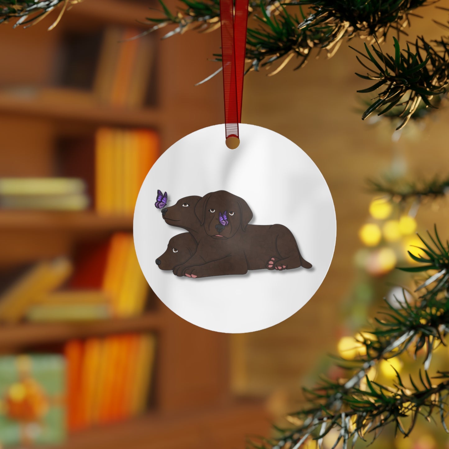 Cerberus Puppy Metal Ornaments