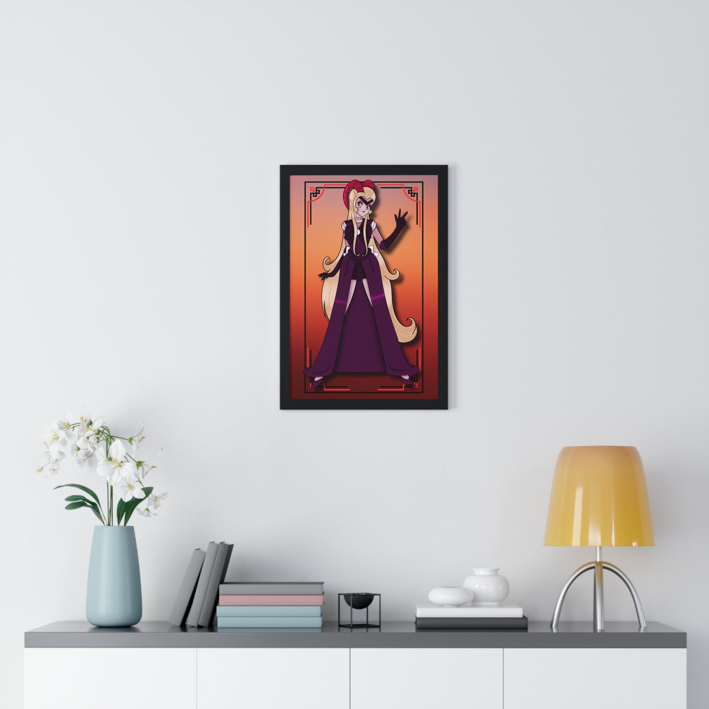 Space Warrior Lilith Vertical Framed Poster