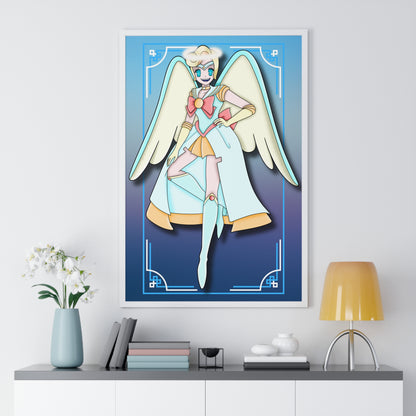 Space Warrior Saint Peter Vertical Framed Poster