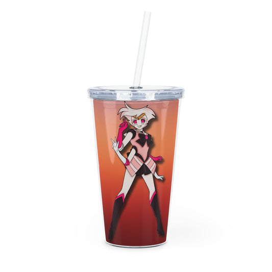 Space Warrior Angel Dust Plastic Tumbler with Straw