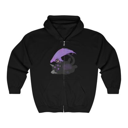 Winged Kitten Unisex Heavy Blend™ Full Zip Hooded Sweatshirt