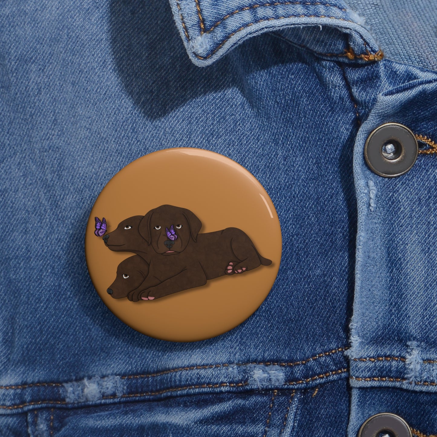 Cerberus Puppy Pin Buttons