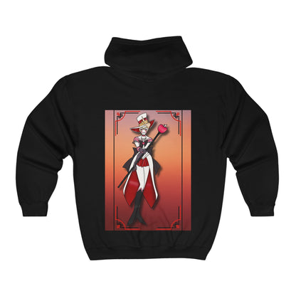 Space Warrior Lucifer Unisex Heavy Blend™ Full Zip Hooded Sweatshirt