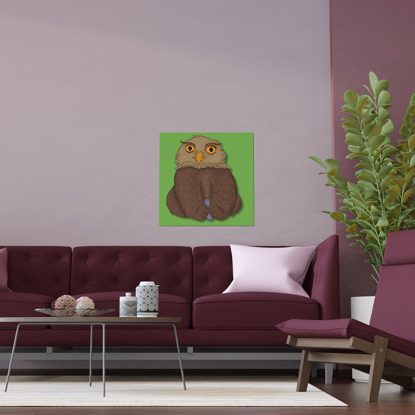 Owlbear Cub Indoor and Outdoor Silk Posters