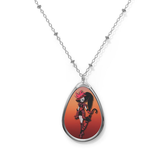 Space Warrior Rosie Oval Necklace