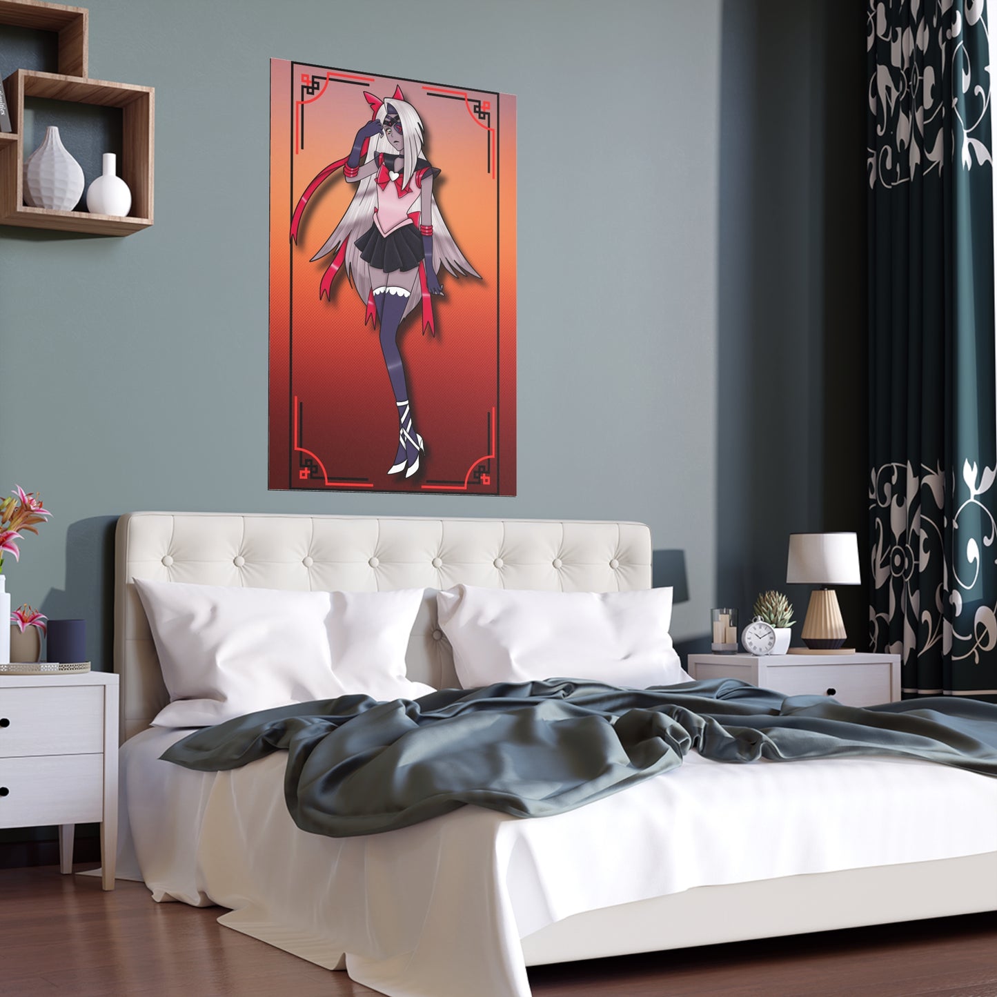 Space Warrior Vaggie Indoor and Outdoor Silk Posters