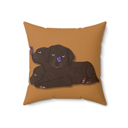 Cerberus Puppy Spun Polyester Square Pillow