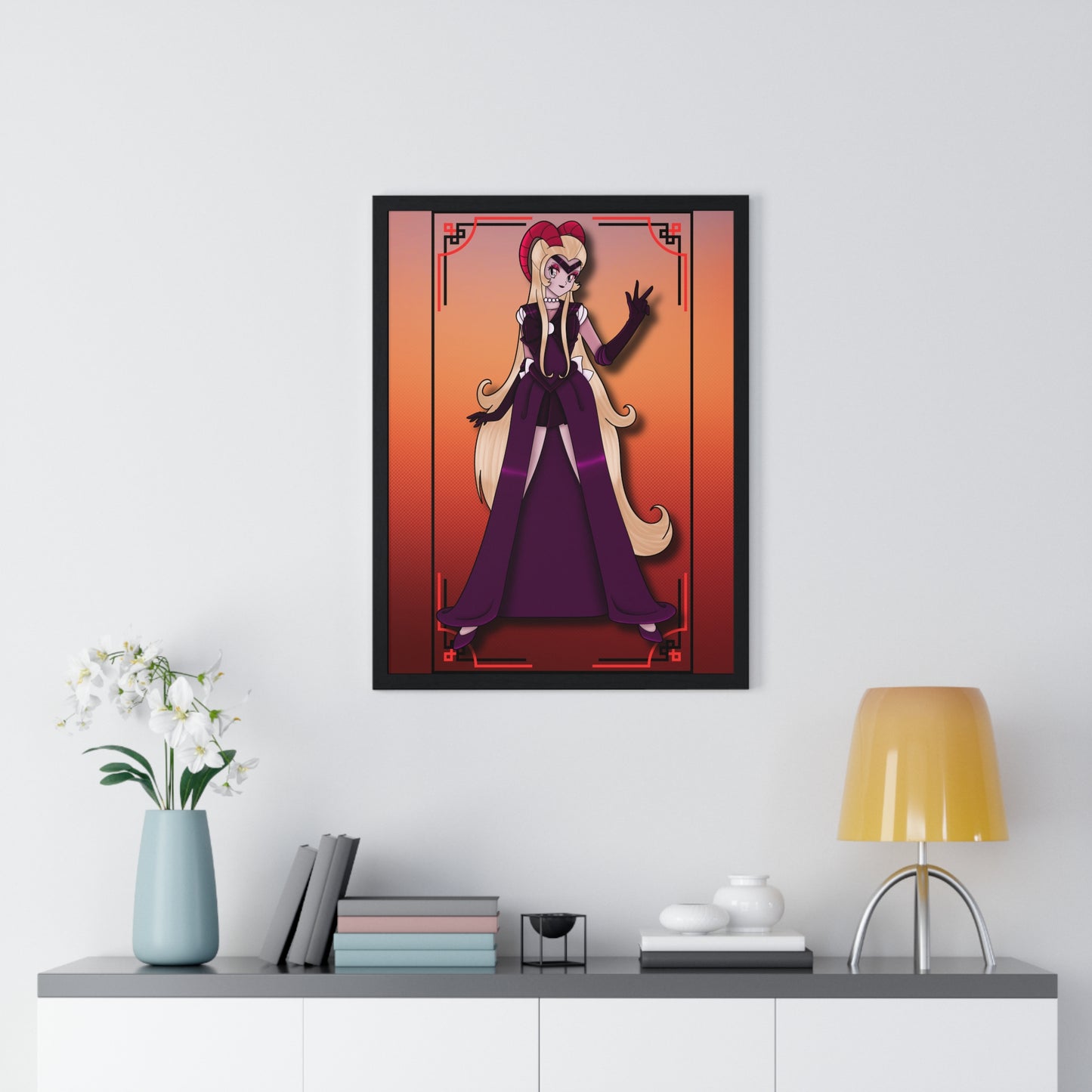 Space Warrior Lilith Vertical Framed Poster