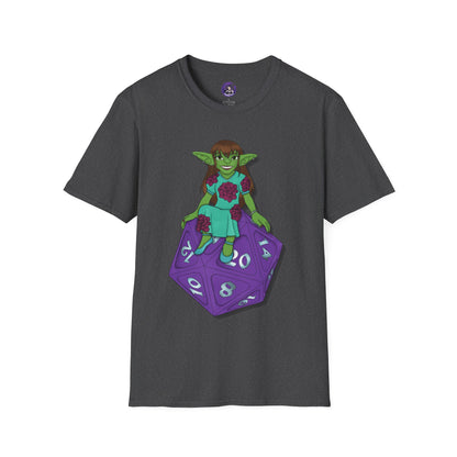 Goblin on a d20 Unisex Softstyle T-Shirt