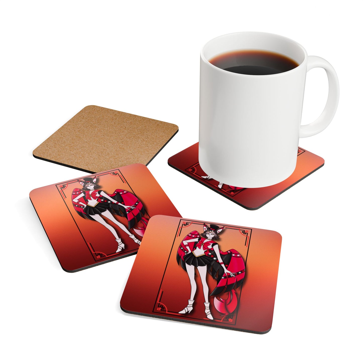 Space Warrior Husk Corkwood Coaster Set