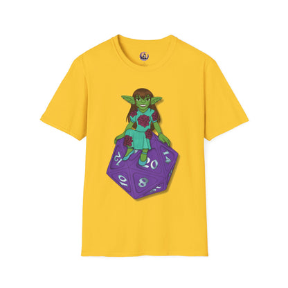 Goblin on a d20 Unisex Softstyle T-Shirt