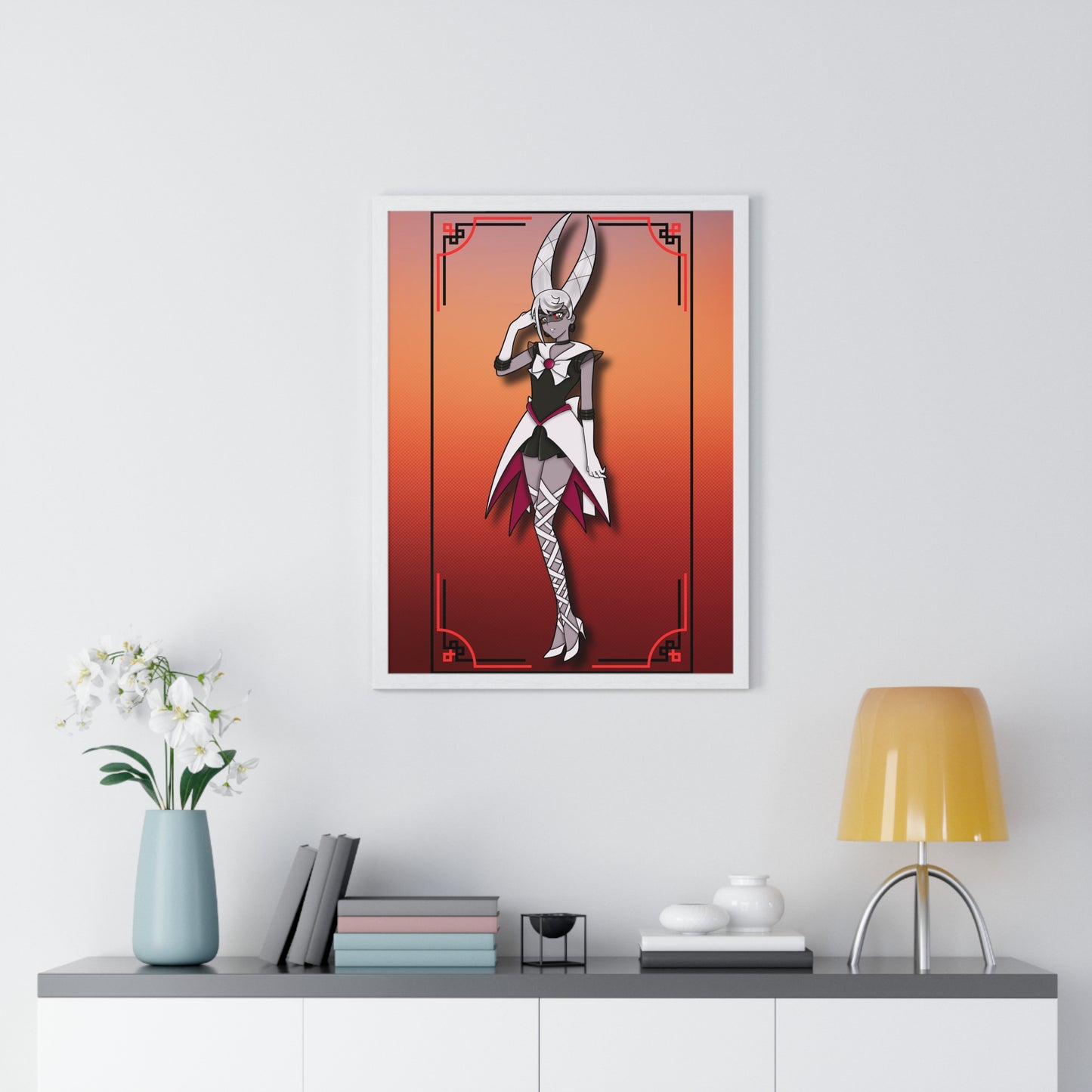 Space Warrior Carmilla Vertical Framed Poster