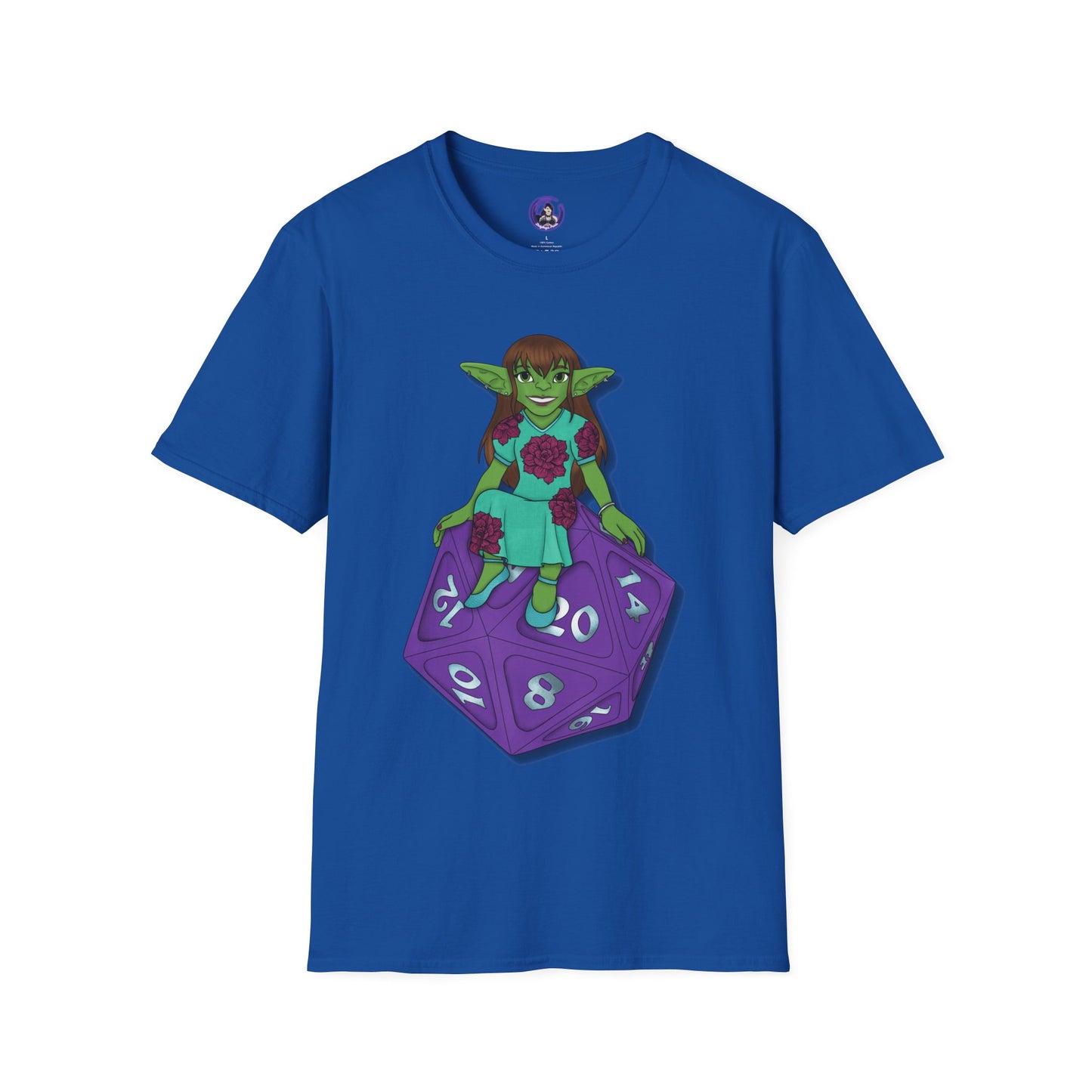 Goblin on a d20 Unisex Softstyle T-Shirt