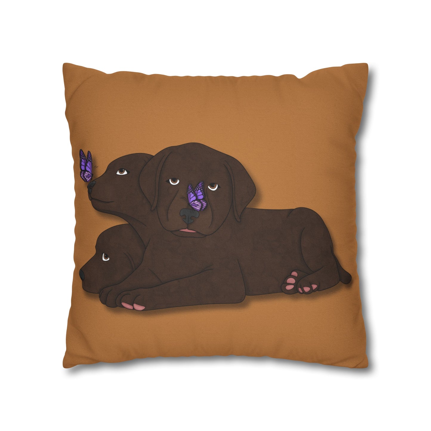 Cerberus Puppy Spun Polyester Square Pillowcase