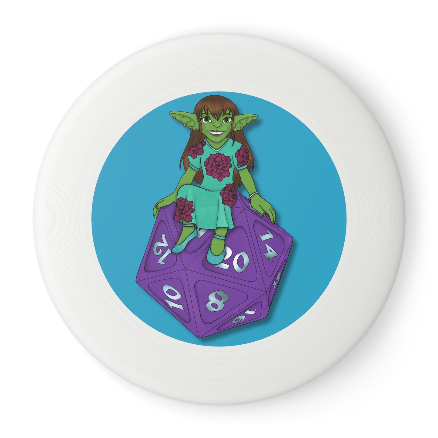 Goblin on a d20 Wham-O Frisbee