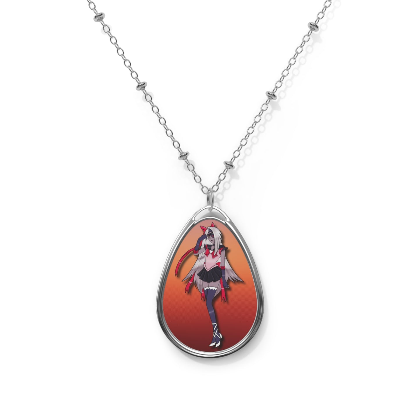 Space Warrior Vaggie Oval Necklace