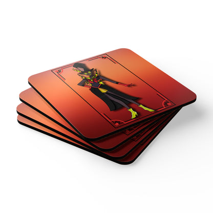 Space Warrior Zestial Corkwood Coaster Set