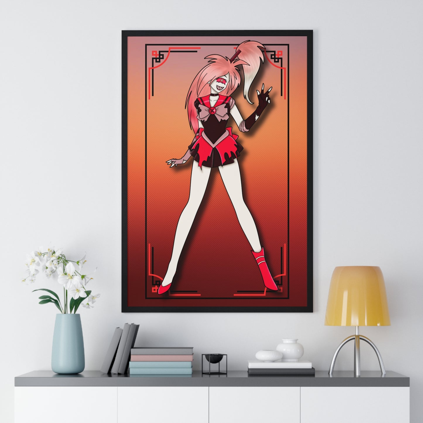 Space Warrior Cherri Bomb Vertical Framed Poster