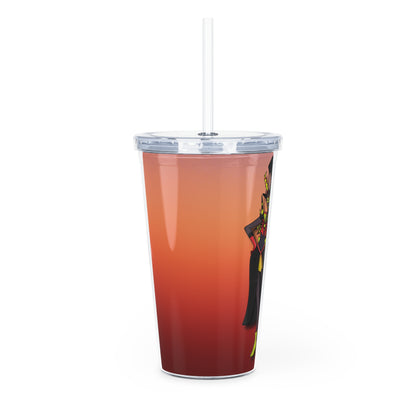 Space Warrior Zestial Plastic Tumbler with Straw