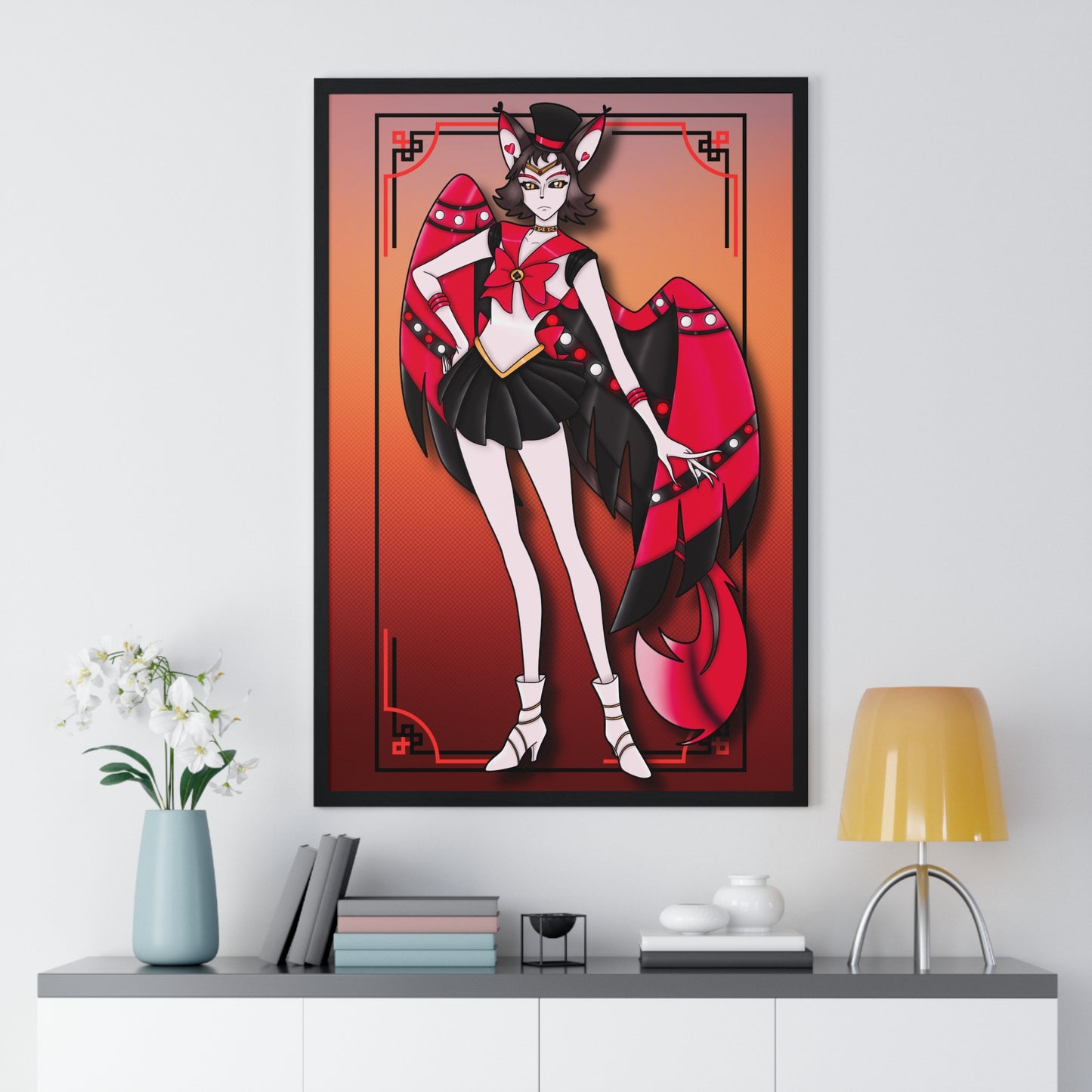 Space Warrior Husk Vertical Framed Poster