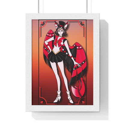 Space Warrior Husk Vertical Framed Poster