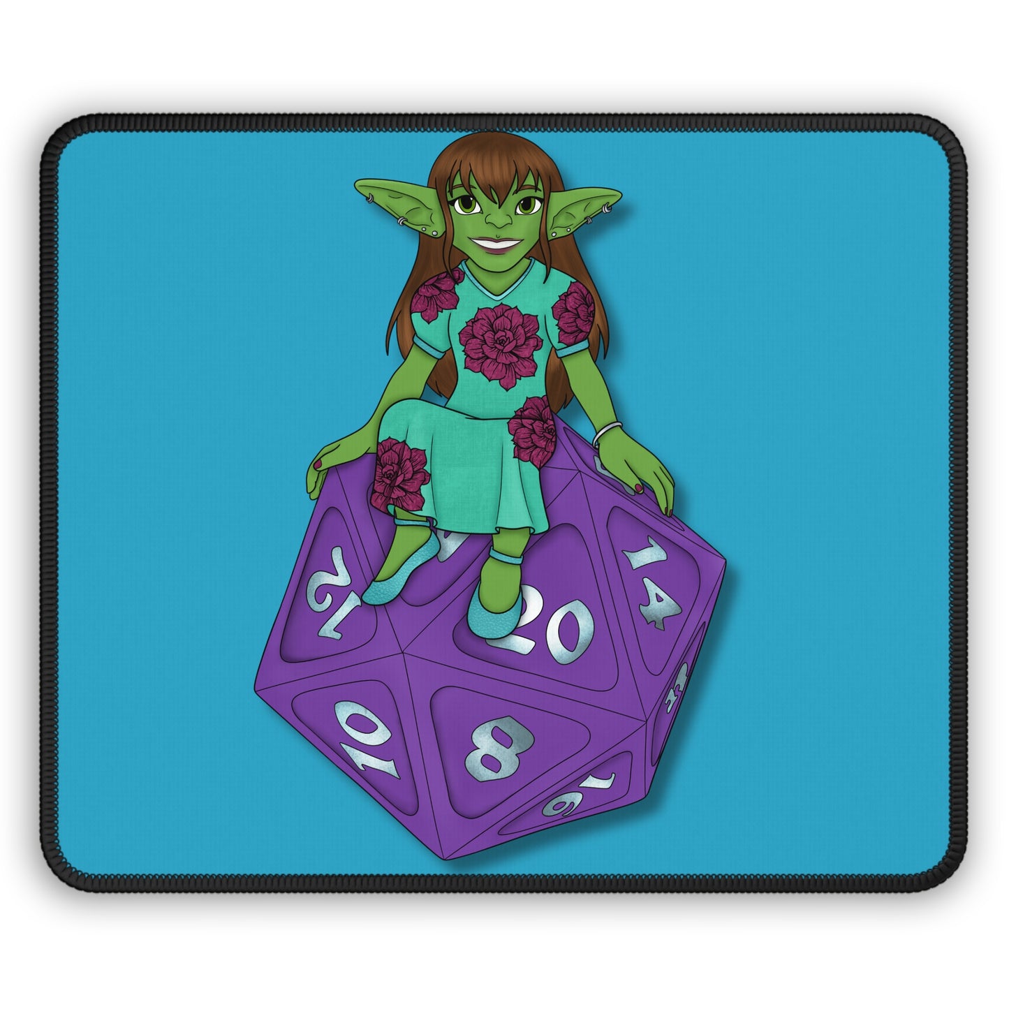 Goblin on a d20 Gaming Mouse Pad