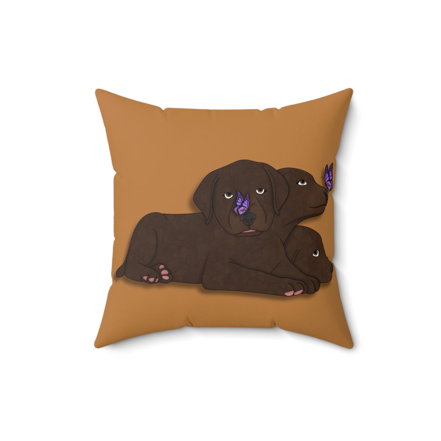 Cerberus Puppy Spun Polyester Square Pillow