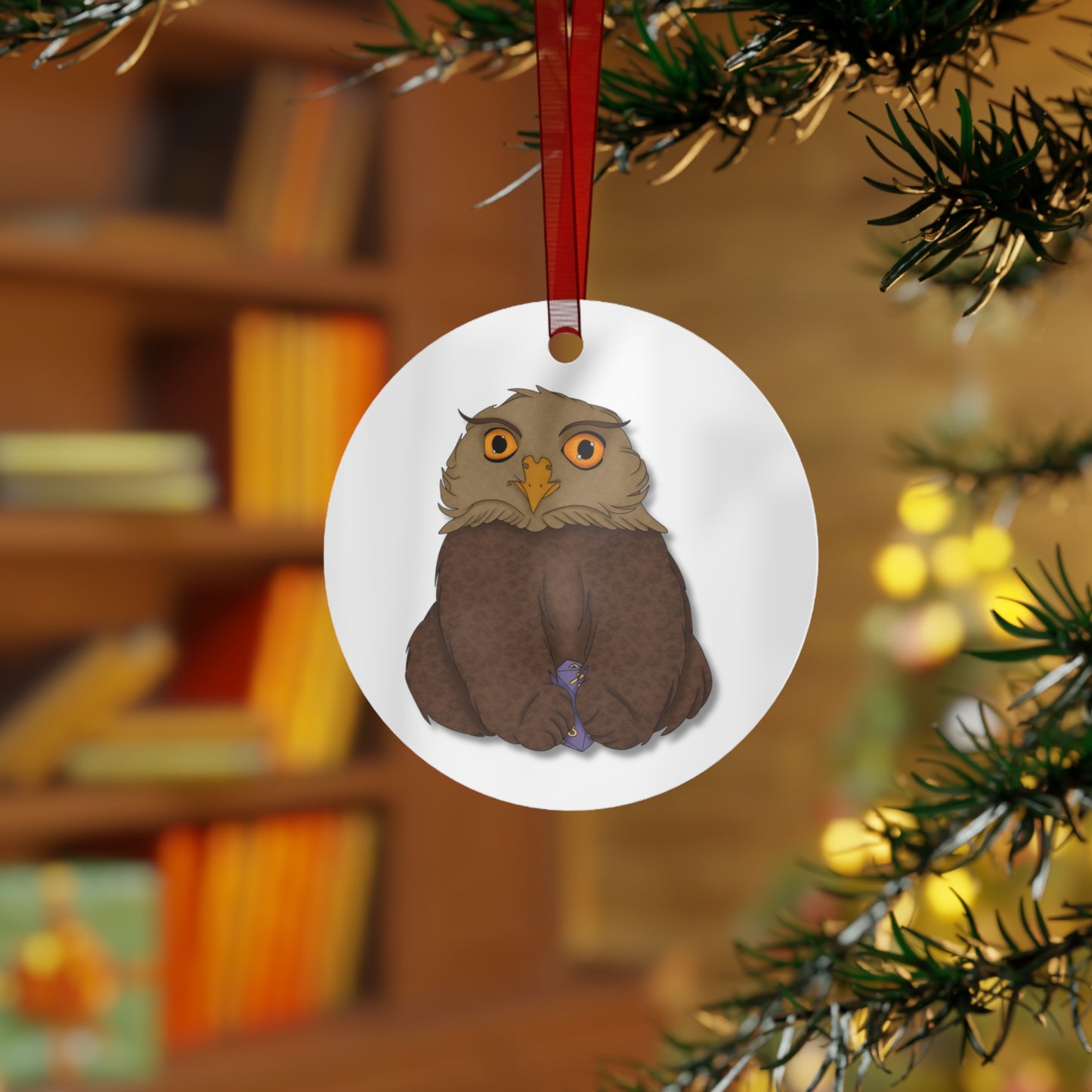 Owlbear Cub Metal Ornaments