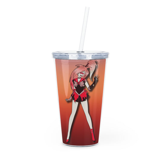 Space Warrior Cherri Bomb Plastic Tumbler with Straw