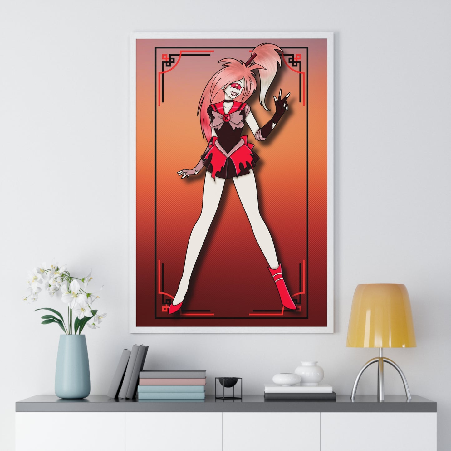 Space Warrior Cherri Bomb Vertical Framed Poster