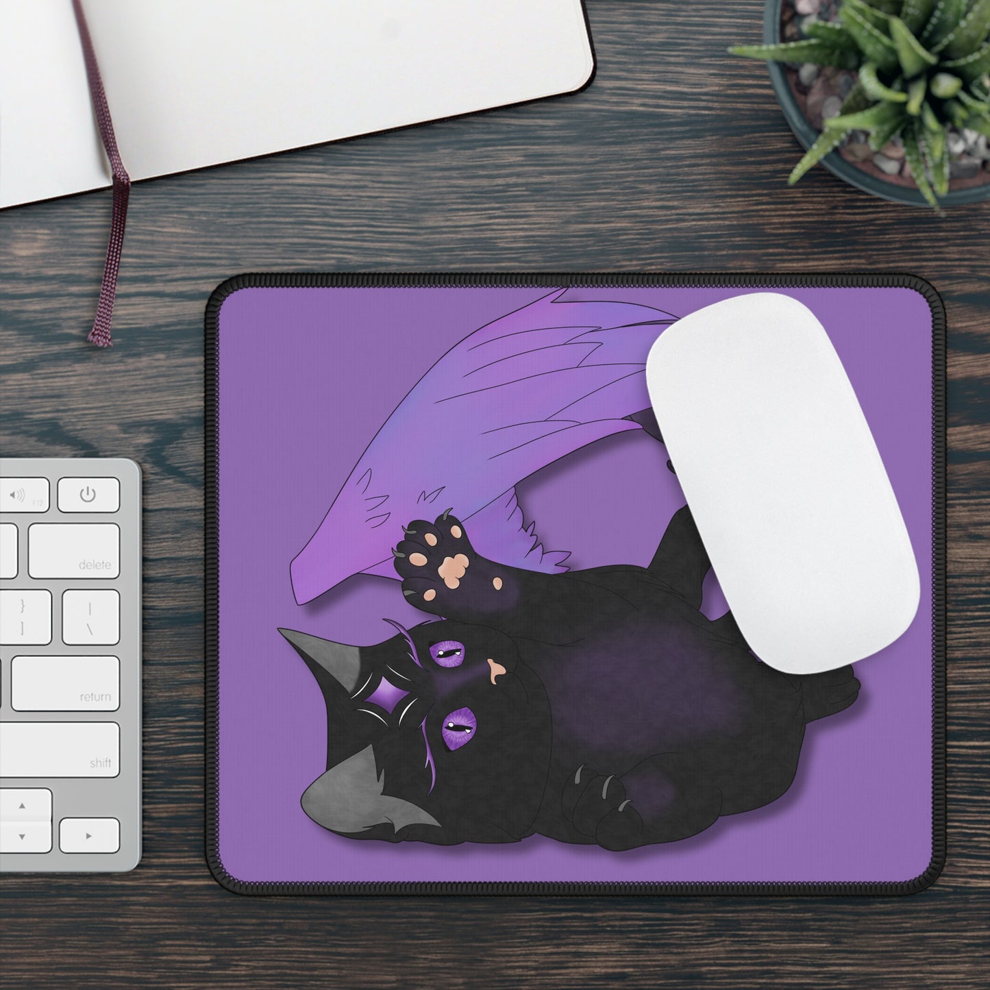 Winged Kitten Gaming Mouse Pad