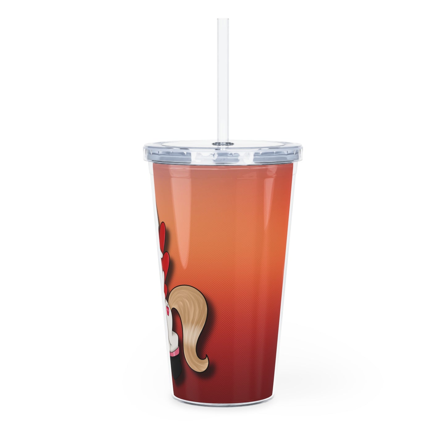 Pony Lucifer Plastic Tumbler with Straw