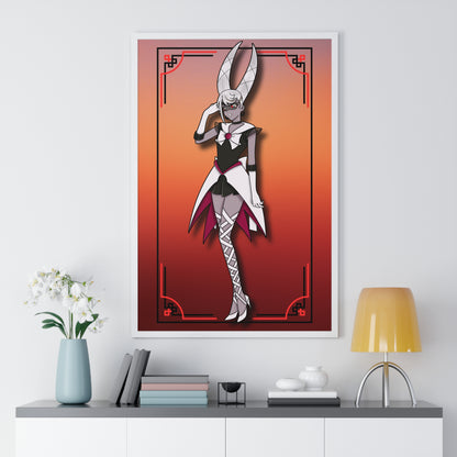 Space Warrior Carmilla Vertical Framed Poster