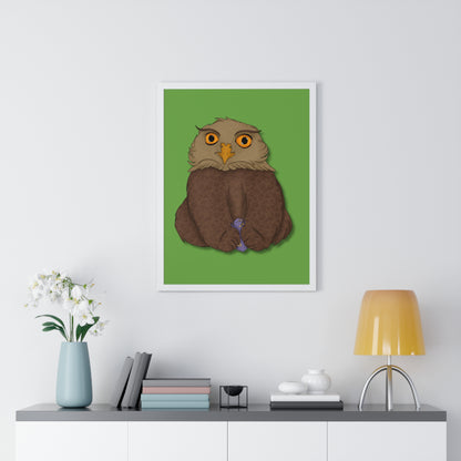 Owlbear Cub Vertical Framed Poster