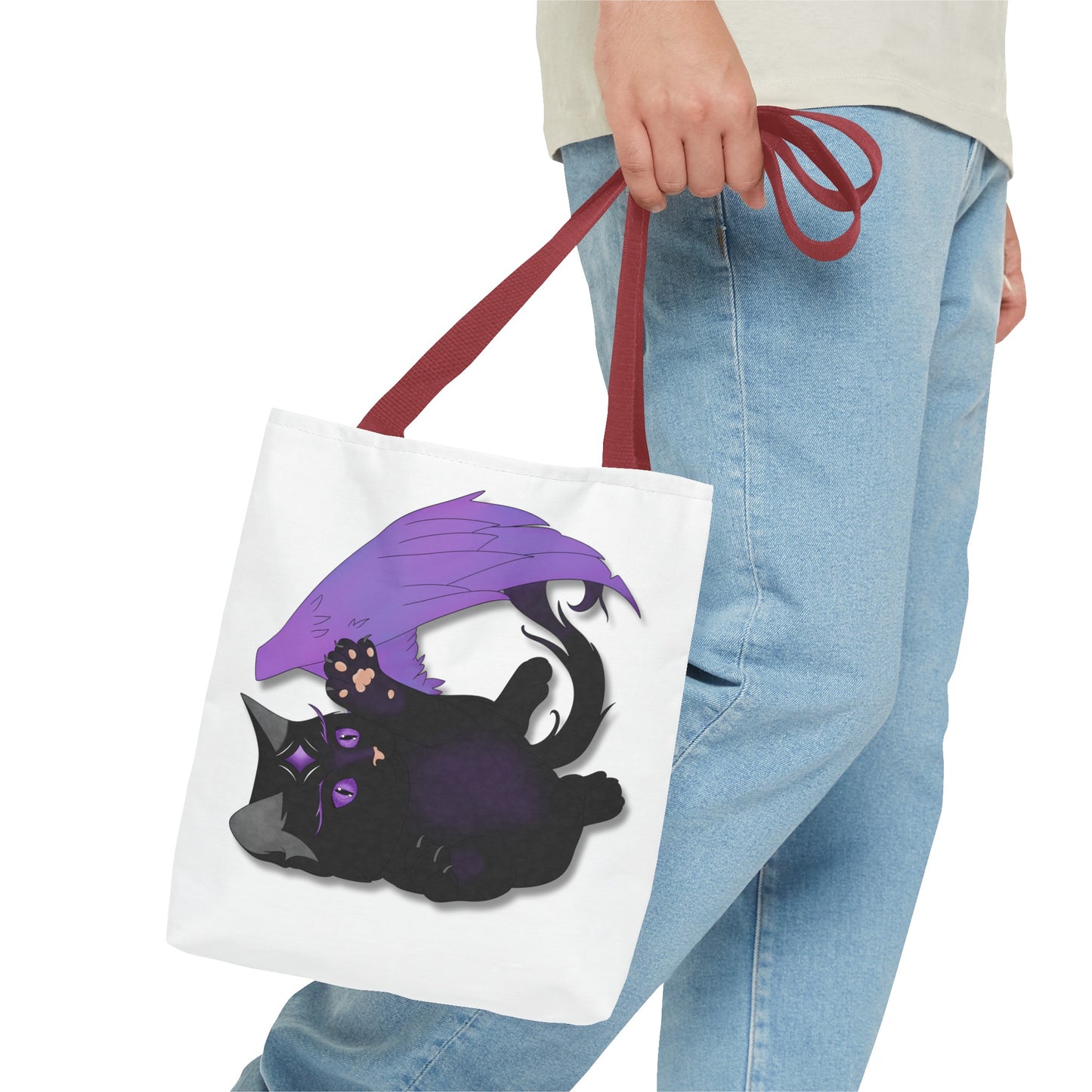 Winged Kitten Tote Bag